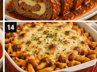 Macarrão de forno com carne moída
